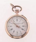 Haefliger Freres, Lucerne, a late 19th century Swiss silver and gilt mounted open faced pocket watch