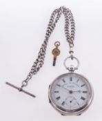 Lancashire Watch Co., a silver cased open face pocket watch