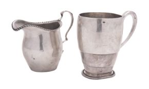 A late 19th/ early 20th century French silver christening mug,