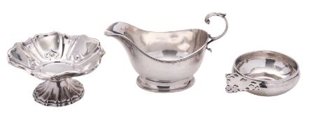 An Edward VIII small silver quaich, circular form,