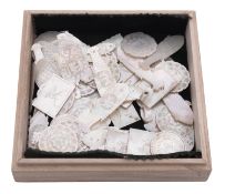 A quantity of Chinese mother-of-pearl gaming counters,