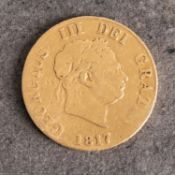 A George III half sovereign, laureate head,