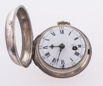 Thomas Vernon, London a silver-cased verge pocket watch