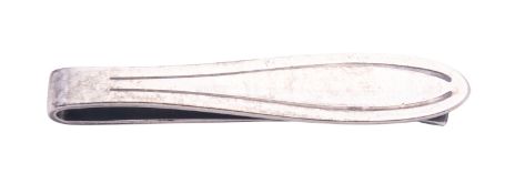 A mid-20th century Danish silver tie clip, by Georg Jensen, designed by Poul Hansen,