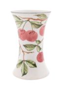A Wemyss pottery vase of waisted form de