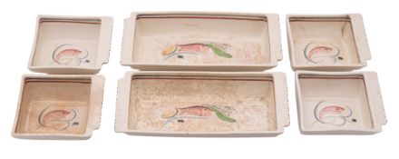 A Susie Cooper Art Deco hors d'oeuvres s