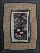 A group of six Chinese silk embroidered