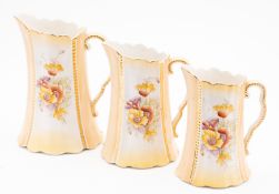 A garniture of three early 20th century