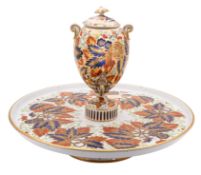 A Copeland porcelain Lazy Susan samovar,