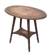 An Anglo-Indian carved and stained hardw
