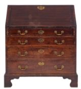 A George III mahogany bureau, last quart