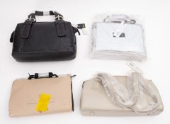 A collection of four leather handbags, t