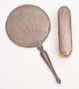 A George V silver mounted hand mirror &
