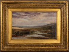 19th or early 20th Century school - Study of bay - Oil on canvas - Indistinctly signed lower