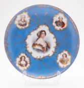 A French porcelain cabinet plate, printe