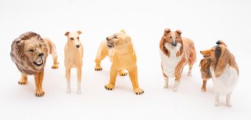 A group of five Beswick animal figures c