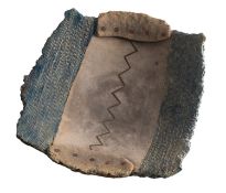 *Jason Wason [b 1946] a stoneware slab built Fragment dish of arbitrary square form with handles