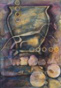 Sandra Bright (Contemporary) - 'Avebury No 1' - Watercolour and acrylic - 69.5 x 49.