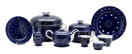Ulla Procope for Arabia Finland a part service in the Valencia pattern in blue,