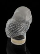 Two Lalique Cristal Poisson in light brown, dark brown,