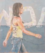 * Peter Mallison (British 1943-2025) - 'Graffiti Walk' - Oil on canvas - Signed lower right -