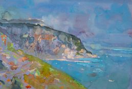 Chris Deakin (British, 1946-2007) - 'Looking towards Eze,