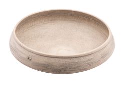 *Jason Wason [b 1946] a large stoneware bowl from the Whiteware series of shallow textured form