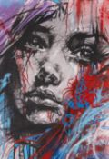Vin Dantes (Contemporary) - 'Heavenly Ascent' - Charcoal and acrylic paint on paper - Signed