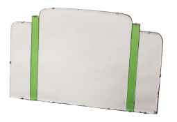 An Art Deco tripartite glass wall mirror,