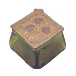 A Kralik glass inkwell,