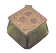 A Kralik glass inkwell,