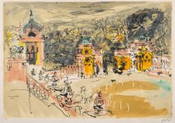 * John Piper (British, 1903-1992) - Harlaxton Hall - Limited edition screenprint,