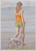 * Peter Mallison (British 1943-2025) - 'Beach Dog' - Oil on canvas - Signed lower right - 68cm x