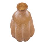 A Murano scavo glass vase attributed to Seguso Vetri d'Arte and of lobed oviform under a pitted