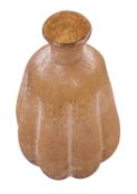 A Murano scavo glass vase attributed to Seguso Vetri d'Arte and of lobed oviform under a pitted