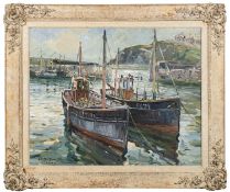 Percival George Dalton (British, 1906-1982) - 'Cornish Fishing Craft', a study of fishing vessels,