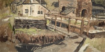 * Fred Yates (British, 1922-2008) - Pont Mill, Lostwithiel,