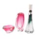 Three pieces of Val St Lambert glass comprising a somerso clear and ruby coloured vase of heavy - Image 1 of 2