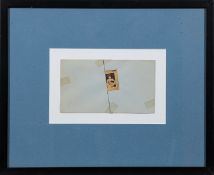 Joseph Cornell (American, 1903-1972) - Untitled - Pen and Ink and collage - 10 x 17.5cm, 32.5 x 39.