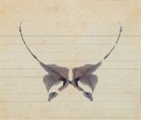 Joseph Cornell (American, 1903-1972) - Rorschach - Ink on lined paper - 12 x 14cm, 34.