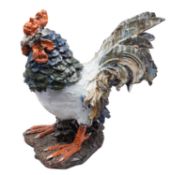 *Colin Kellam [b 1942] a large stoneware model of a Cockerel modelled standing proud on a rustic