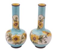 A pair of Doulton Lambeth faience vases of globular form