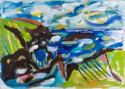 Nigel Waters (British, Contemporary) - 'The Lizard - Cornwall' - Oil on canvas - Signed lower right,