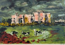 * John Piper (British, 1903-1992) - Carew Castle - Limited edition screenprint,
