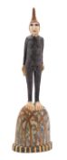 *Amanda Popham [b 1954] 'The Birdman' a stoneware sculpture modelled as a standing nude male figure