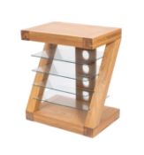 An oak HIFI stand by Zola, modern.