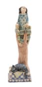 *Amanda Popham [b 1954] 'The Star Gazer' a stoneware sculpture modelled as a figure atop a tree