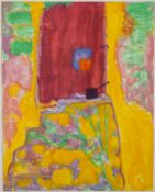 * Ben Hartley (British, 1933-1996) - 'Ginger cat' - Gouache on paper - Unsigned,