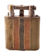 A Dunhill 'Giant' metal and shagreen table lighter,