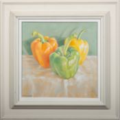 * Peter Mallison (British 1943-2025) - Still life with peppers - Oil on canvas - Signed lower
